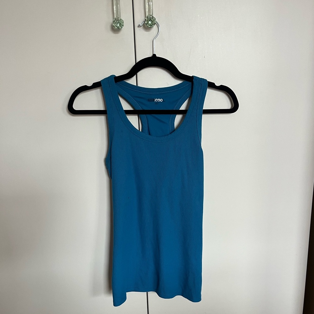 Teal Blue Athletic Tank Top